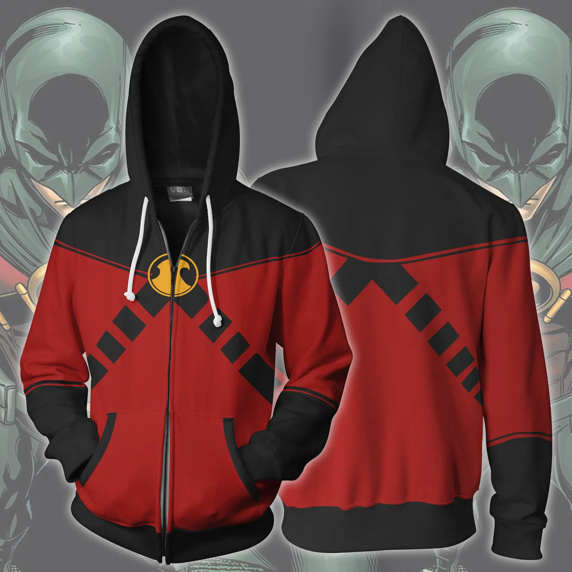 

VIP FASHION 2019 New Products Cool 3d Printed DC Super Hero Inspector Robin Suits Sweatshirts For Man Couple Zipper Hoodies