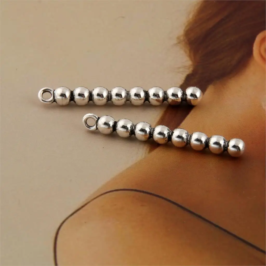 

15Pcs Antique Silver Sticks Pin Charms Long Strip Pendant Handmade Necklaces DIY Findings Jewelry Crafts Supplies 33X4mm A2679