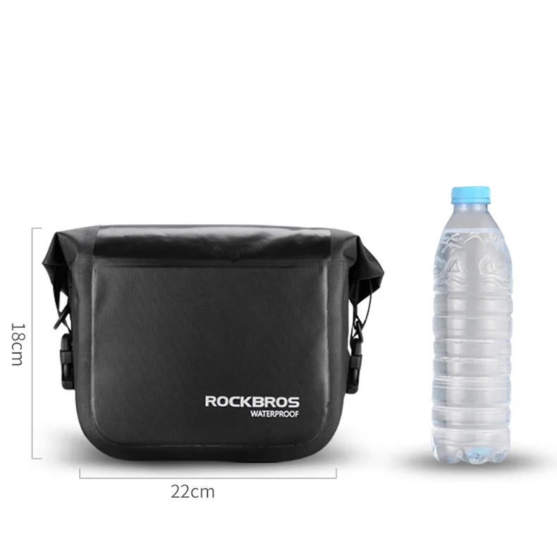 Best ROCKBROS 4L Bicycle Bag Portable Reflective Waterproof  Large capacity Quick Release Bags mtb Shoulder Pack Front Tube Bike Bag 14