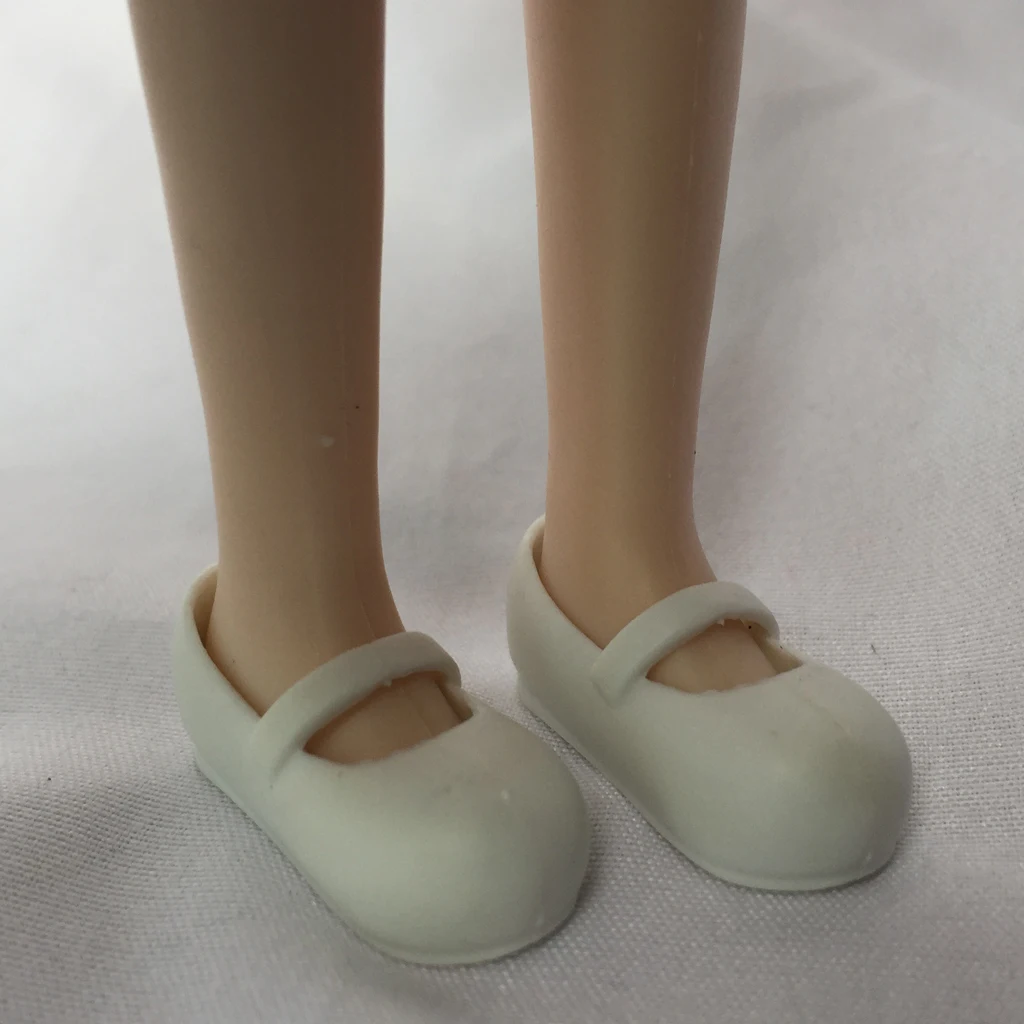 12inch Fashion Doll Shoes Ball Jointed Girl Doll Belt Leather Shoes Casual Flats Outfits for Dollfie for Blythe Girl Custom