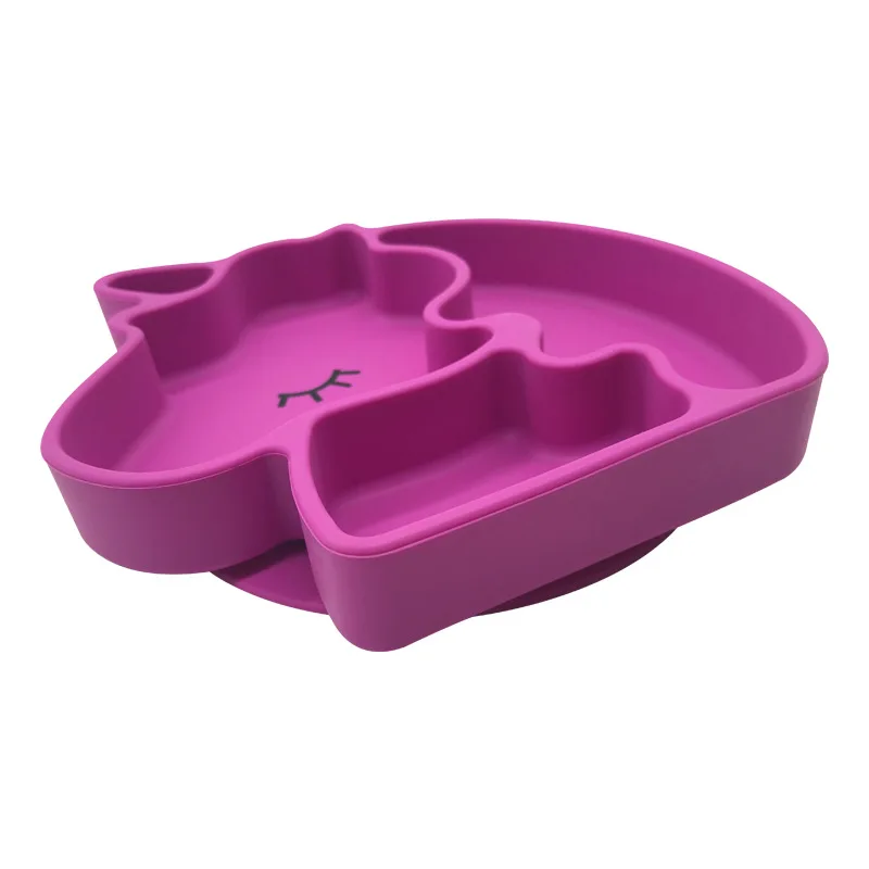 Единорог тарелка посуда еда для детей Кормление контейнер Placemat Детские миски Детские для кормления чашка силиконовая присоска для детей