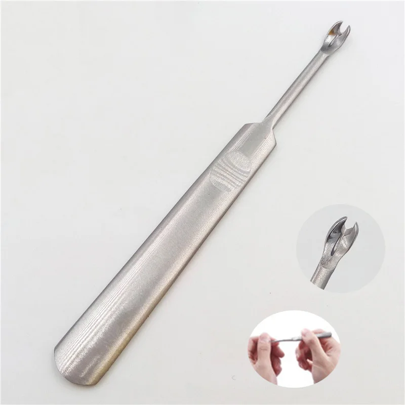12Pcs Metal Nail tools cuticle pusher U type Nail Art Pusher Remover