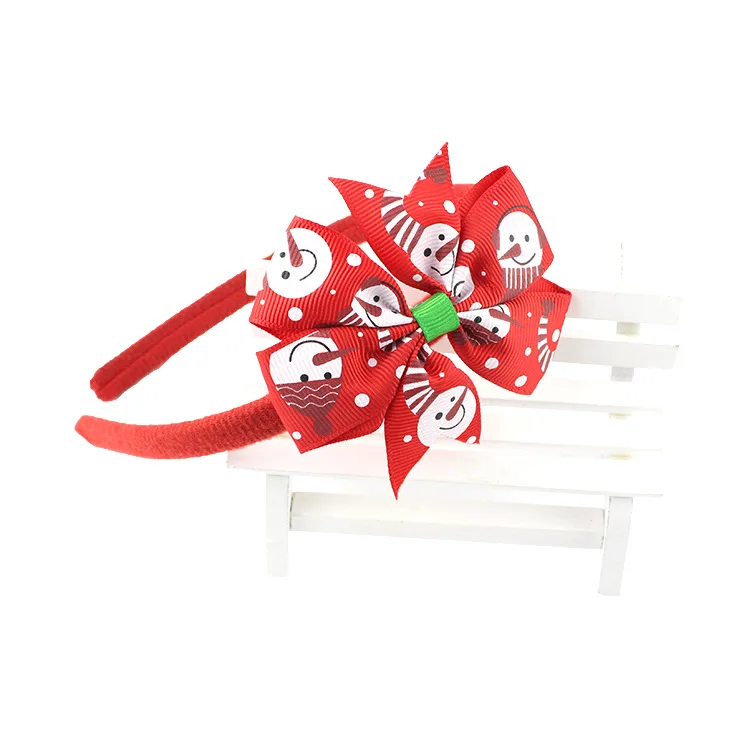 Christmas Halloween Flower Hair Bows Headband Plastic Teeth Ribbon Hairbands Hoop Hair Accessories For Girls (2)