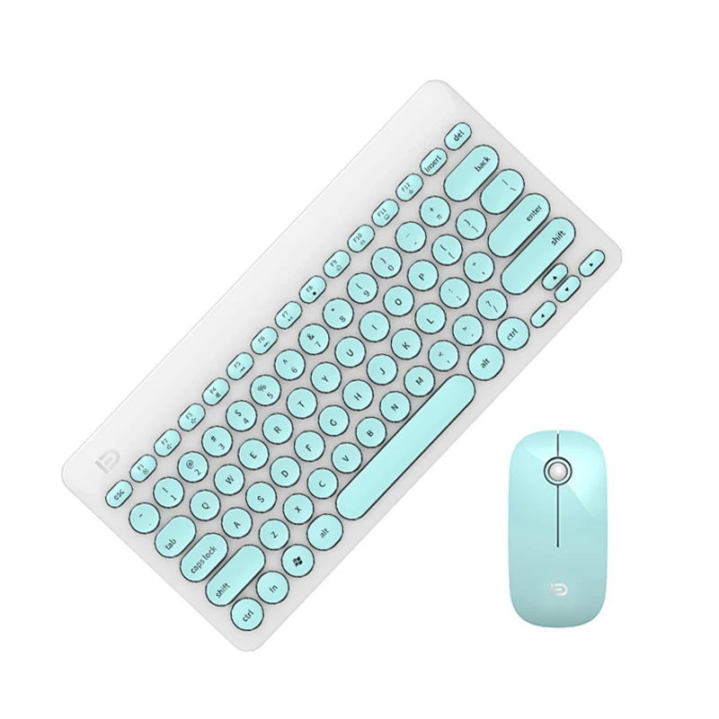 Wireless Keyboard and Mouse 2.4 Ghz Mini Keyboard Mouse Combo for Laptop Computer Fashion Cute Pink Keyboard Ultra Slim Portable
