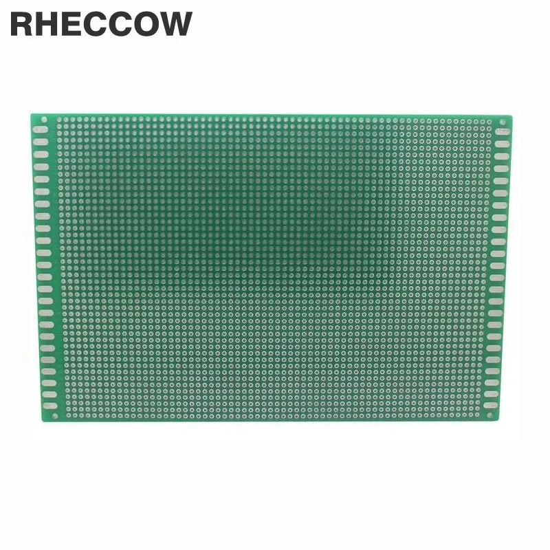 

RHECCOW 10pcs/lot 8x12cm 2.54mm Glass-Epoxy FR4 Prototyping Tinning Plated Double Side Universal PCB Printed Circuit Board