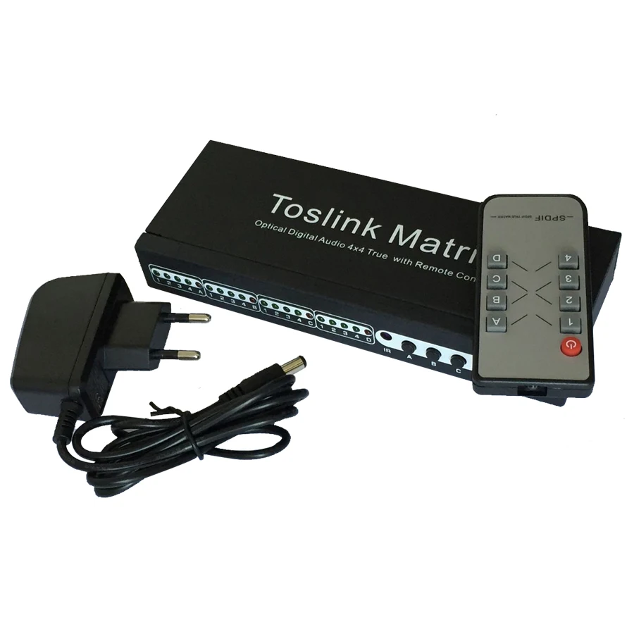2018 Toslink Matrix New 4 In 4 Out SPDIF / TOSLINK Digital Optical Audio 4x4 True Matrix Switcher Selector Remote Control 2018 Toslink Matrix New 4 In 4 Out SPDIF / TOSLINK Digital Optical Audio 4x4 True Matrix Switcher Selector Remote Control