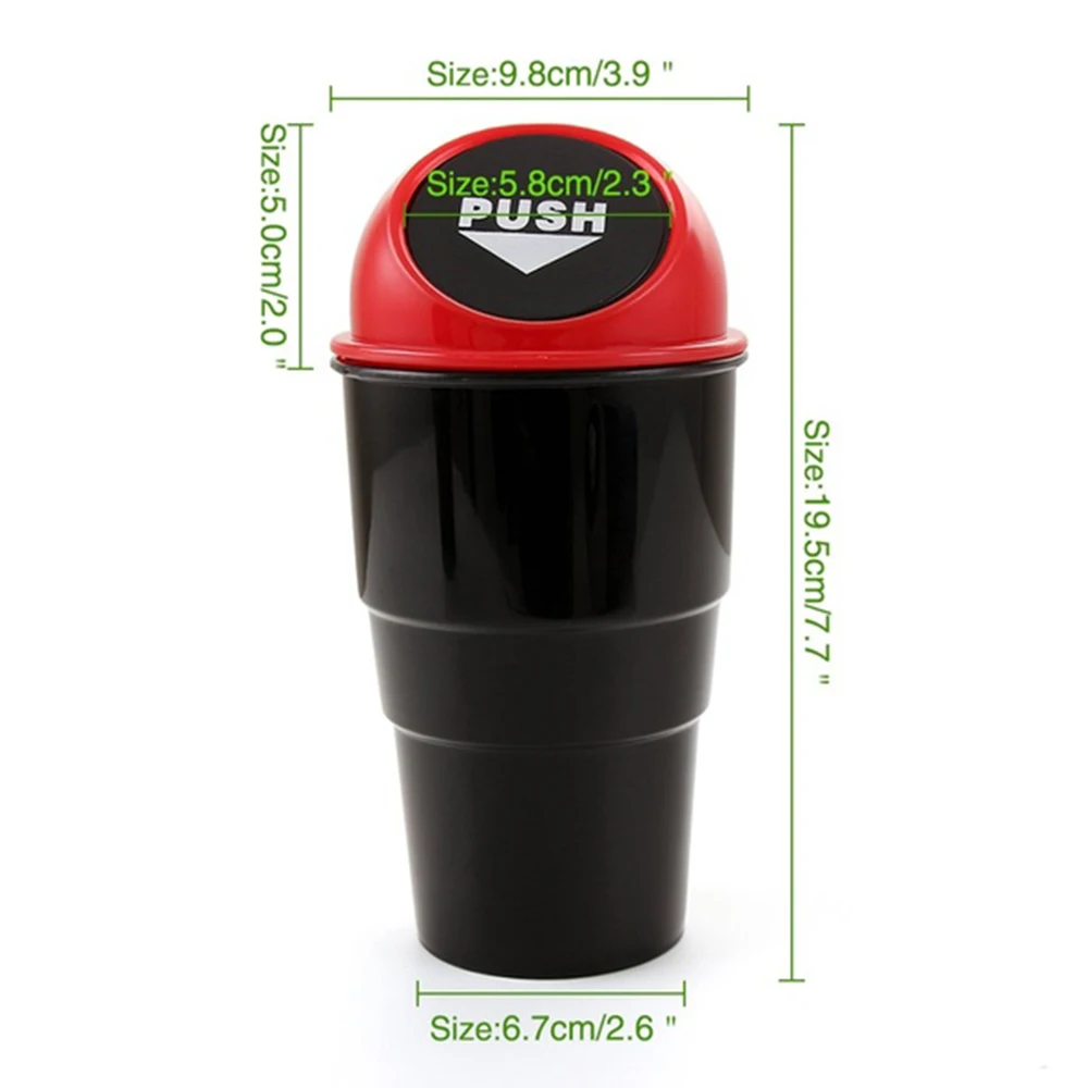 Mini Home Auto Car Waste Trash Rubbish Bin Can Garbage Dust Case Storage Holder Automobiles Storage Bag