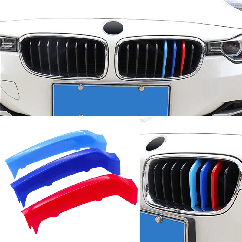 

Car Styling Front Grille Trim Sport Strips Cover Power Performance Stickers For BMW 4 Series F32 F33 3D For 2014-2017 F32 F33