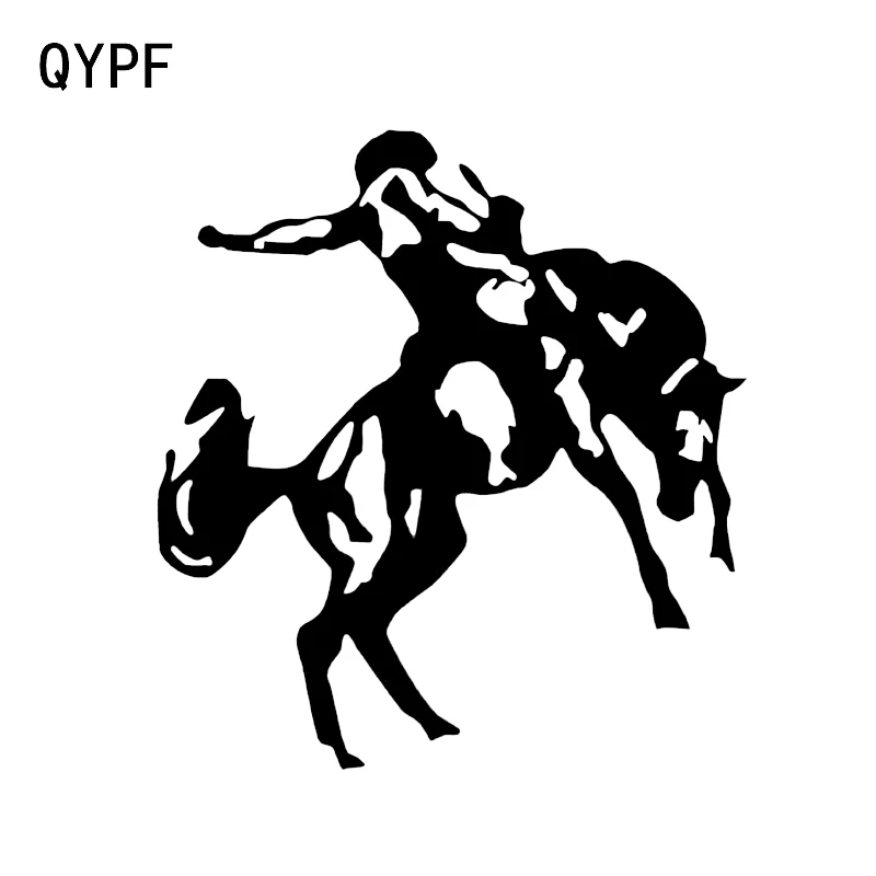 

QYPF 11.5*12.6CM Unique Equestrian Sport Decor Car Styling Sticker Accessories Silhouette Extreme Movement C16-0961
