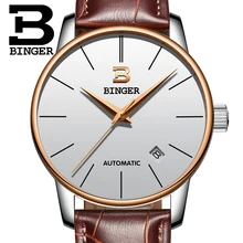 Switzerland BINGER men’s watch luxury brand Relogio Masculino water resistant Stainless steel Mechanical Wristwatches B-5005M-10