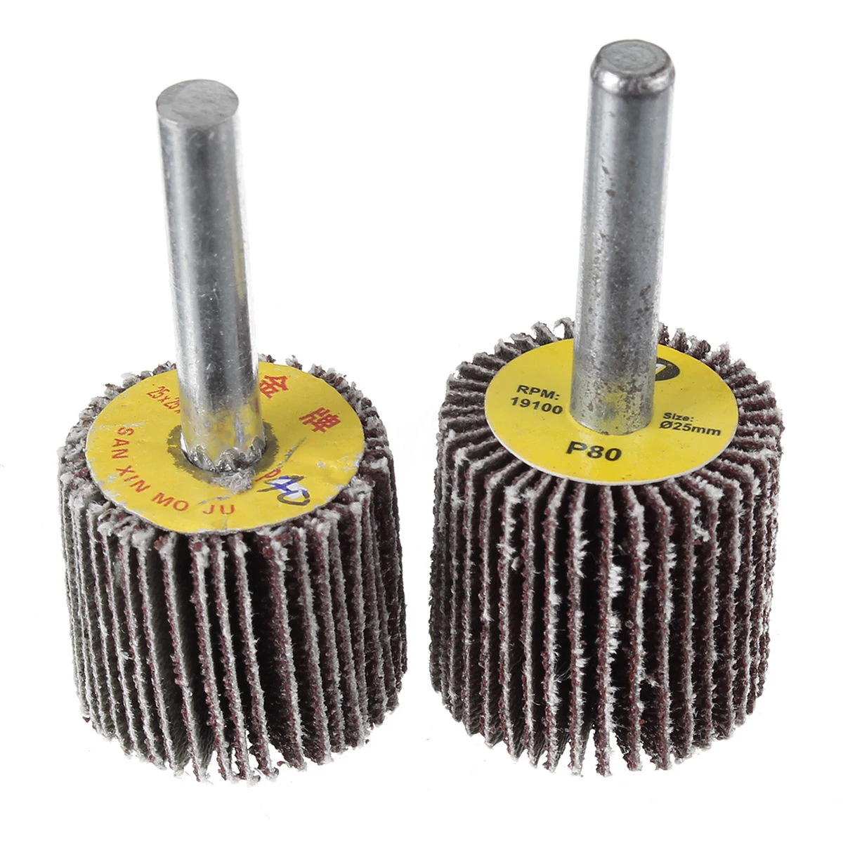 DWZ 10pcs New 40+80 Grit Sanding Flap Disc Grinding Polish Wheel Drill Abrasive Tool