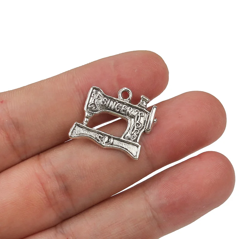 

10pc/lot Alloy Metal Antique Sliver Mini Sewing Machine Pendants Charms DIY Handmade Jewelry Findings Accessories