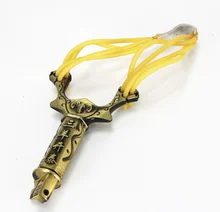 Free Shipping Metal Slingshot Shot Brace Catapult With Rubber Band For Outdoor Hunting Shooting Sports Entertainment