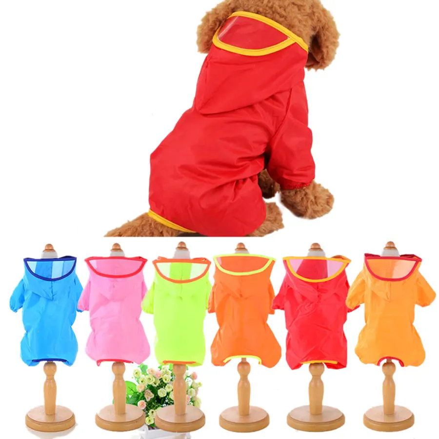 

Teddy Four-legged Waterproof Pet Raincoat Outdoor Coats Jackets Puppy Hoodie Dog Coat For Small Medium Large Dogs