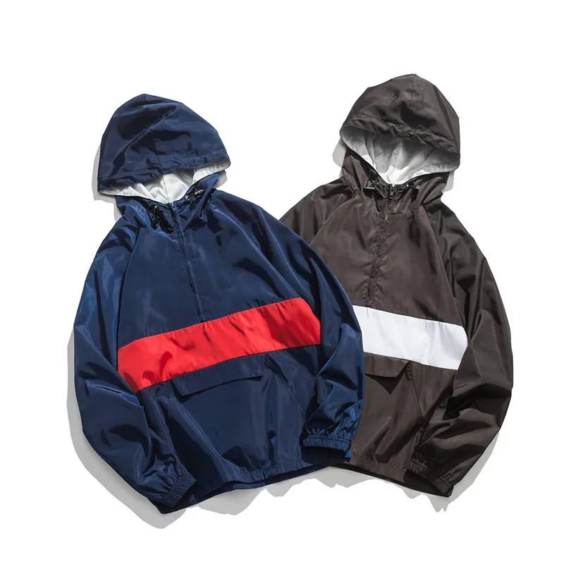 

Autumn/winter original collection matching hooded rainproof and windproof jackets for men
