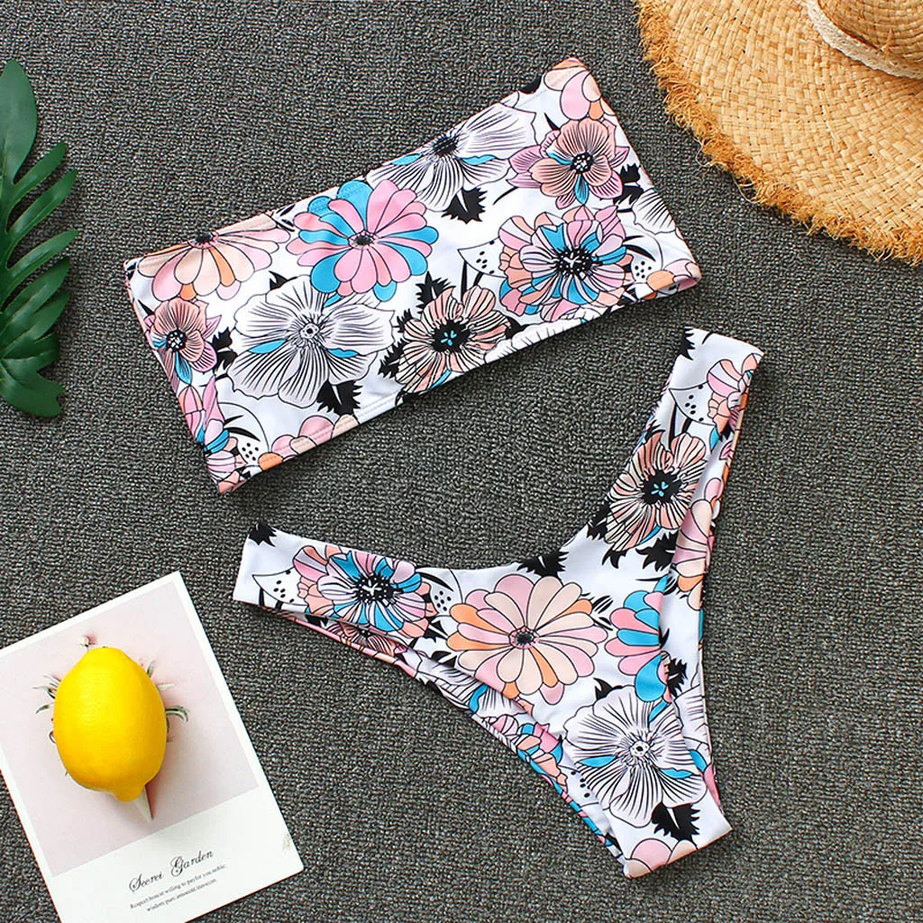 

swimming suit for women Women's Sexy Bikini Lining Bra Split Swimsuit Beach Swimwear Bathing suitmaillot de bain femme #45