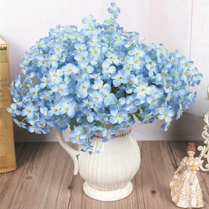 

Artificial Flowers Silk 60 Heads Four-leaf clover Fake Flowers for Wedding Party DIY Supplies Home Garden Decoration Flowers
