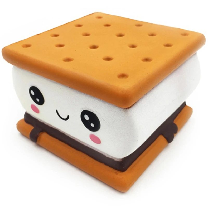 

Cute Biscuit Slow Rising Squeeze Decompression Toys Stress Reliever Toys Smooshy Mushy Toys