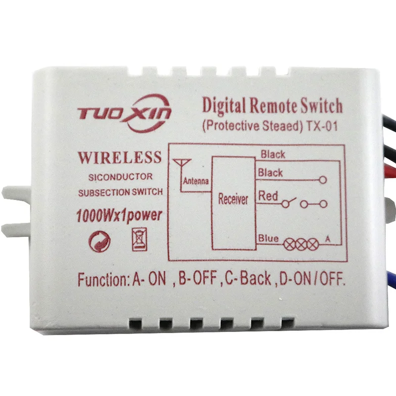 1/2/3/4 подъездных путей, 220 V Дистанционное Цифровой 4 Порты и разъёмы Беспроводной дистанционного Управление переключатель включения/OFF Управление переключатель приемник передатчик для светильник