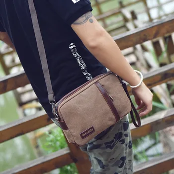 

062518 newhotstacy men small canvas messenger bag male casual hand bag