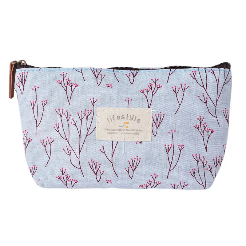 

Fresh Women Makeup Cosmetic Bag Simple Flower Storage Bags Beauty Case Travel Make Up Organizer Toiletry Bag 21x12cm