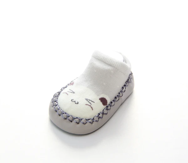 Новорожденных Весна-осень-зима младенческой смешные носки нескользящие носки для маленьких мальчиков с резиновой - Цвет: gray
