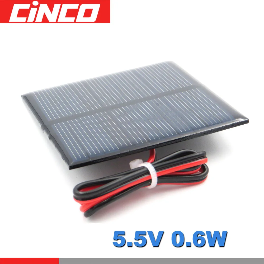 5.5V 0.6W Solar Panel Portable Mini Sunpower DIY Module System For Lamp Battery Toys Phone Charger Cell | Обустройство дома