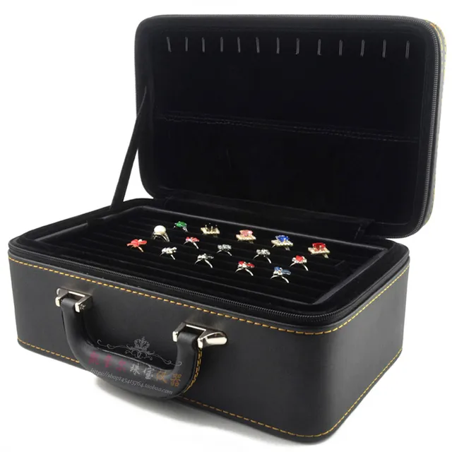 Jewelry display collections suitcase pendants rings bracelets necklace