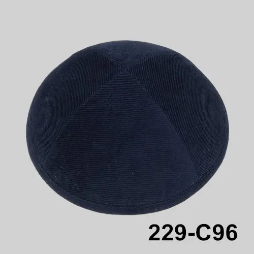 Kippot кипа головные уборы Skullies вельветовые Yarmulke 19cmBeanies еврейская шляпа-Кепка с черепом - Цвет: 229c96