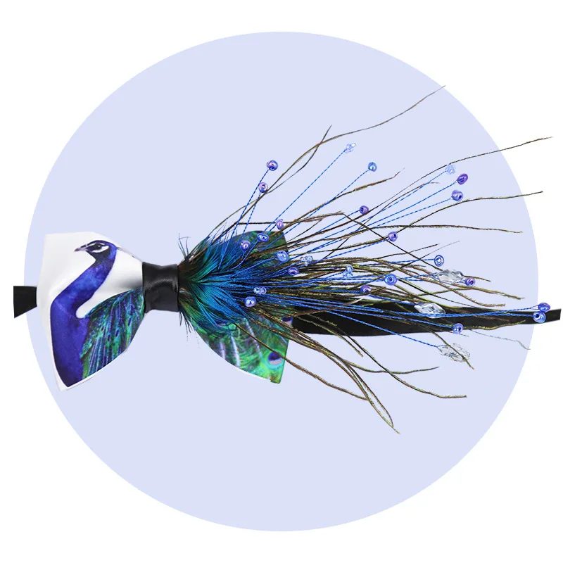 Новинка перо павлина галстук высокое качество лук галстук шеи галстуки для Для мужчин вечерние аксессуары бабочкой платье рубашка
