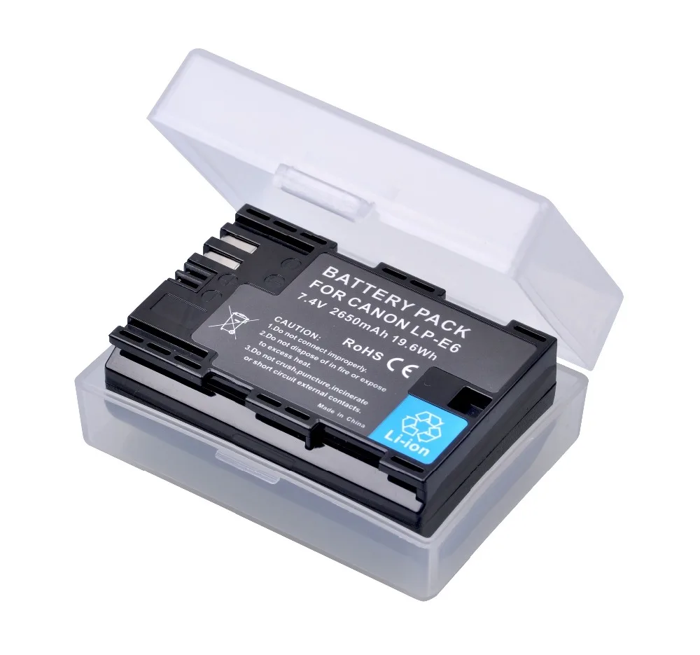 

Full decoded LP-E6 LP E6 LP-E6 LPE6N Lithium battery For Canon EOS 5DS 5D Mark II Mark III 6D 7D 60D 60Da 70D 80D DSLR EOS 5DSR