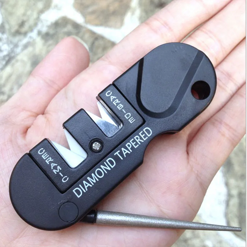 

Portable Professional knife Sharpener Ceramic Carbide Diamond Tapered Knife Sharpener Pocket Outdoor Tool kitchen accessories