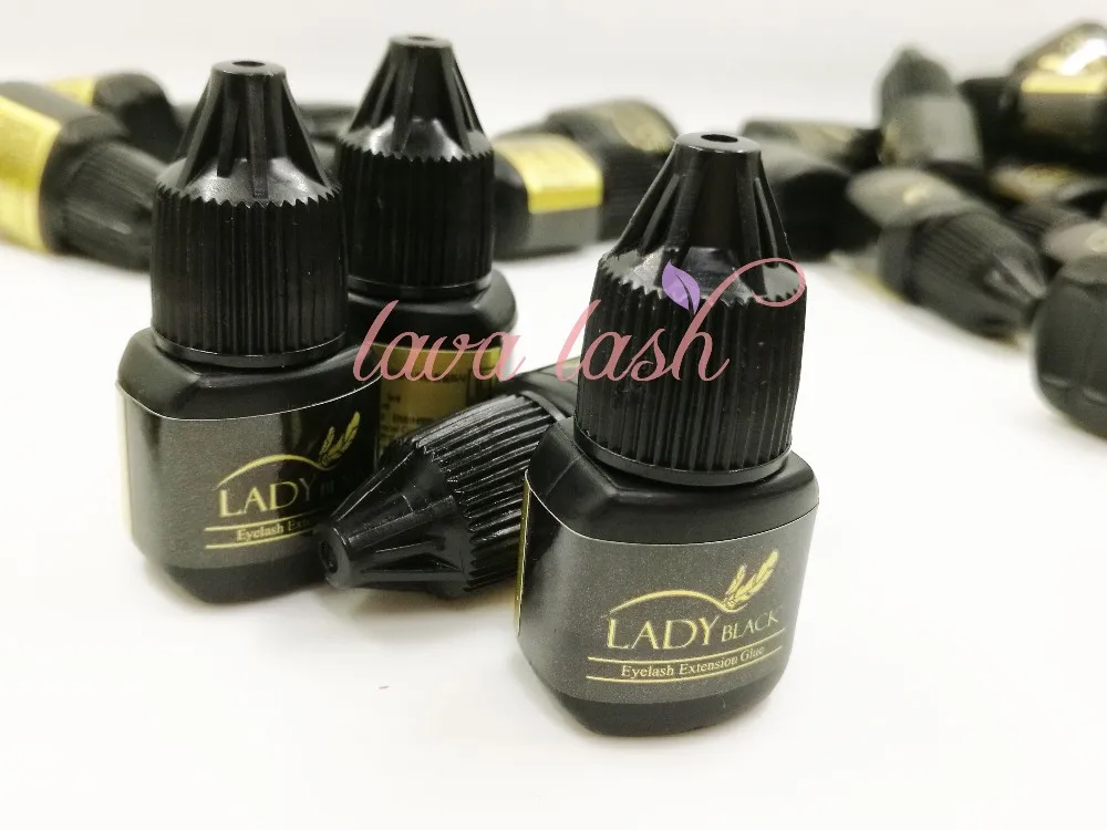 Cola para Cílios Extensões para Pele Baixa de Secagem o Envio Gratuito de Lady Preto Sensível Garrafas Irritação Rápida ml Não Selado Bolsa 5 4 garrafas irritação baixa de secagem rápida 5 ml Não Selado saco