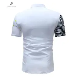 Белый Мужская Повседневная рубашка Бизнес рубашка Удобные Модные M-XXXL Стенд воротник рубашка с короткими рукавами вечерние мальчик