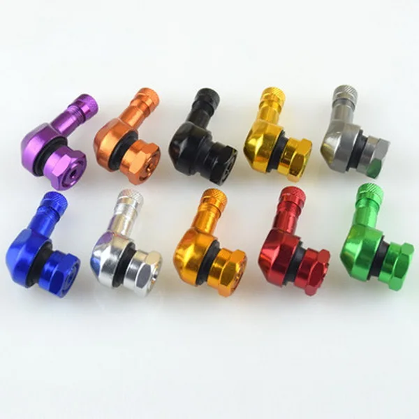 

by DHL or Fedex 100pcs 90 degree CNC Motorcycle Valve Stems Tire Rim Wheel Aluminum Silver BLACK BLUE GOLD ORANGE