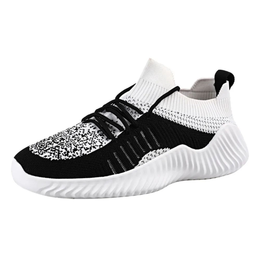 2019 Men's mesh breathable sports shoes wear running shoes fashion wild lightweight casual comfortable sneakers homens 40J5 (3)