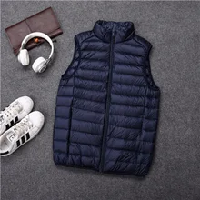Зима, модный брендовый светильник, куртка на утином пуху, мужские куртки без рукавов, уличная одежда, пуховое пальто, теплый жилет, мужская одежда
