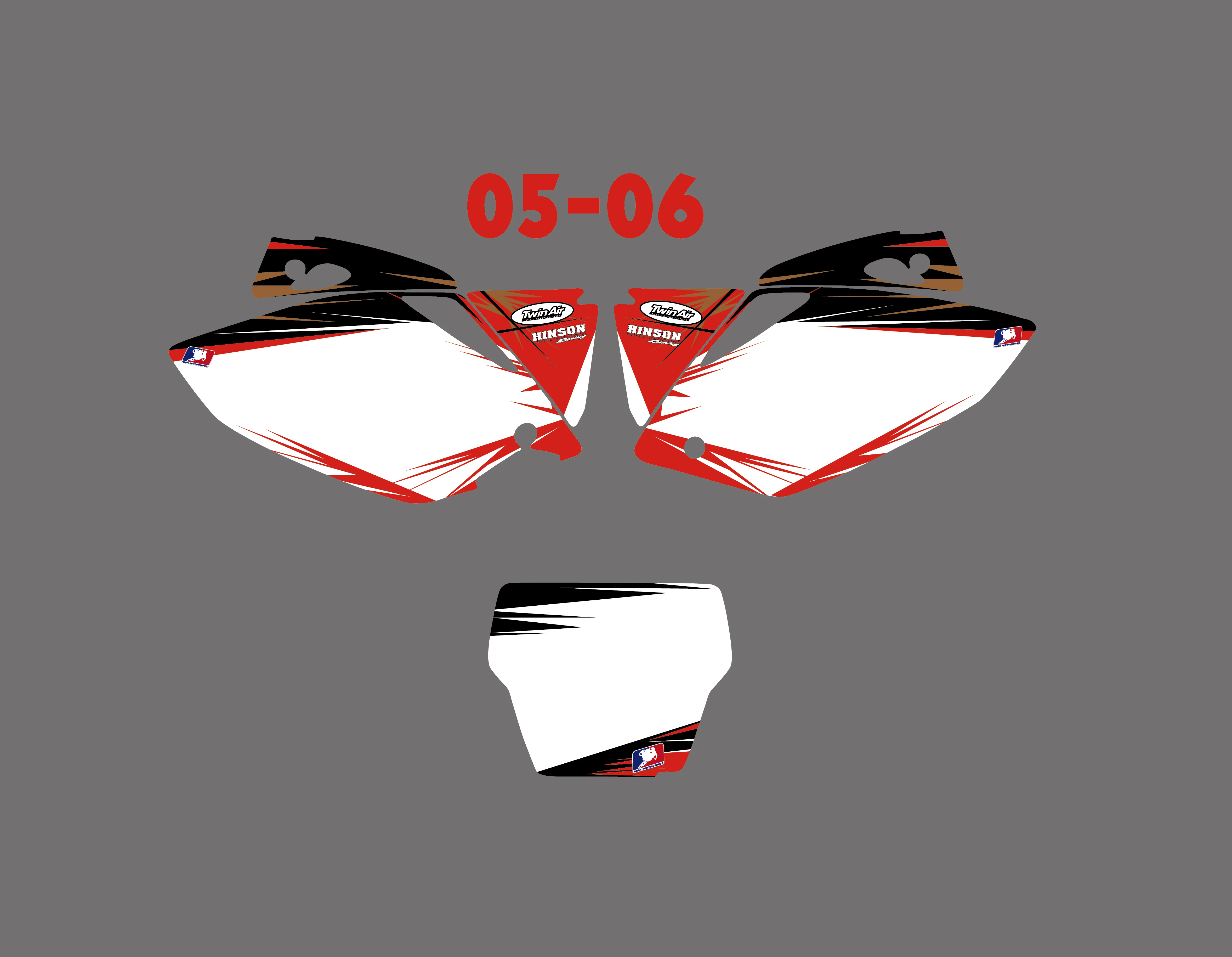 H2CNC графика и фоны наклейки Набор для Honda CRF450 CRF450R 2005 2006 CRF 450 450R|sticker kit|crf 450decal kit |
