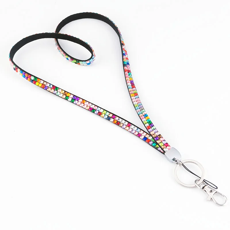 Rhinestone Crystal Bling Custom Lanyard & ID Badge Cellphone Key Holder Ring Rhinestone Crystal Bling Custom Lanyard & ID Badge Cellphone Key Holder Ring