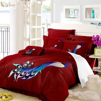 

Colorful Peacock Bedding Set Twin Full King Queen Duvet Cover Set Feather Print Bedsheet Flat Sheet Bed Cover Pillowcase 3/4Pcs