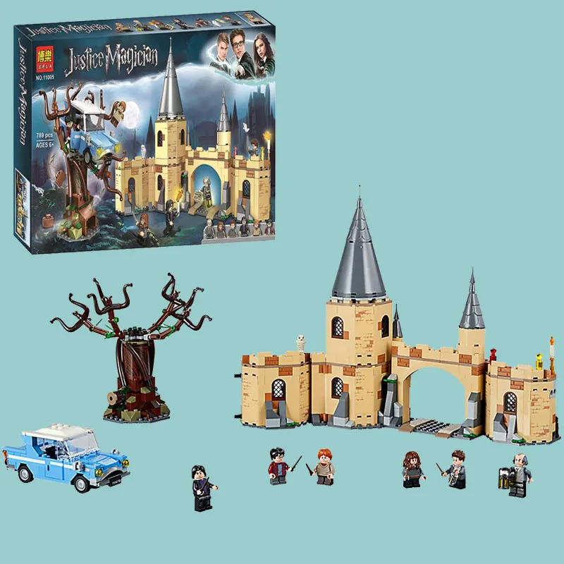 

16054 Harri Potter And Ron Race Movie Hogwarts Whomping Willow Building Blocks Toys Compatible With Legoings