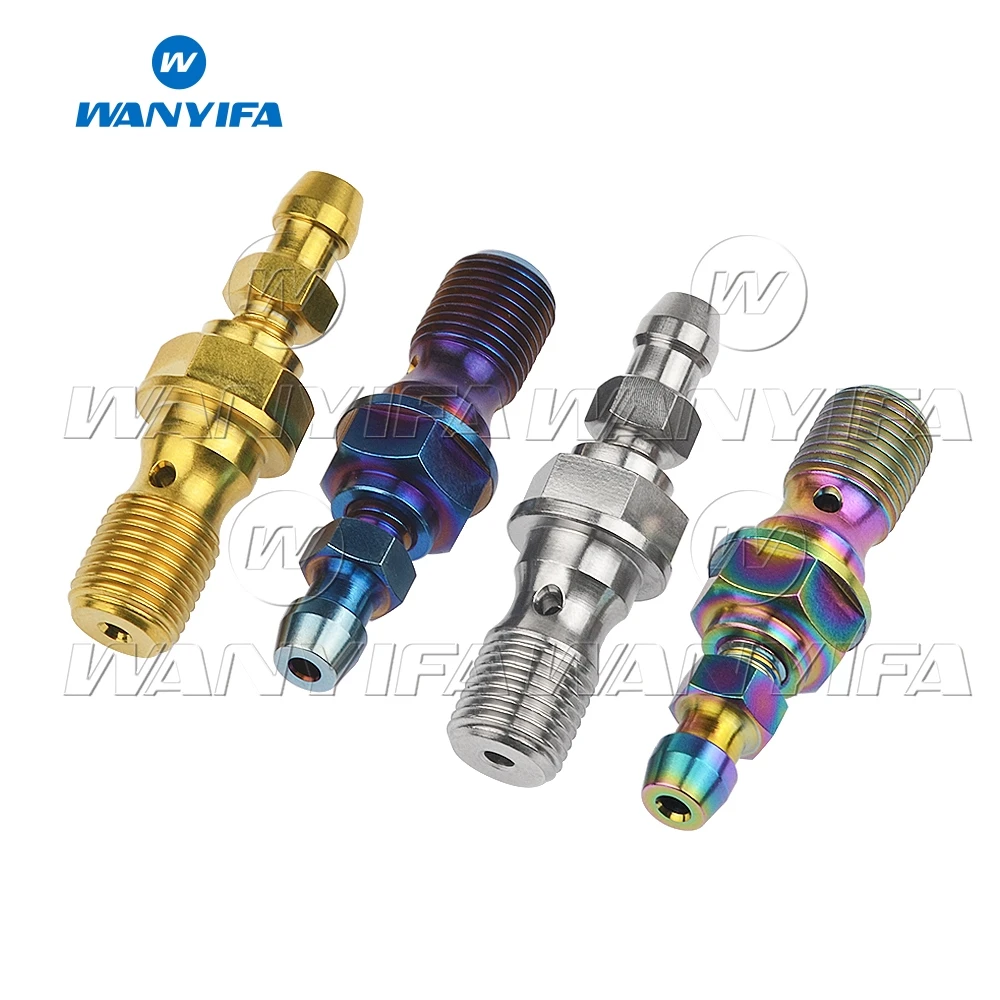 

Wanyifa M10x1.0 1.25mm Double Single Clutch Slave Cylinder Titanium Bolt With Bleeder Valve for Bicycle Stem