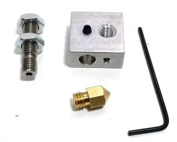 

Funssor 3D Printer Extruder Nozzle Print Head+ Nozzle Throat + Heater Block for 1.75mm