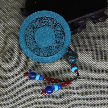 

China Wind Retro Metal Hollowed-out Bookmark with Carnelian Reading Gift Prize Present for Office & School