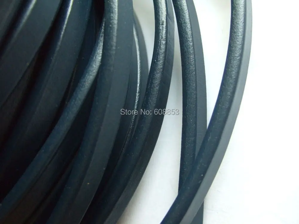 

1 Yard Navy 10x6mm Genuine/Real Licorice Leather Jewelry Cord