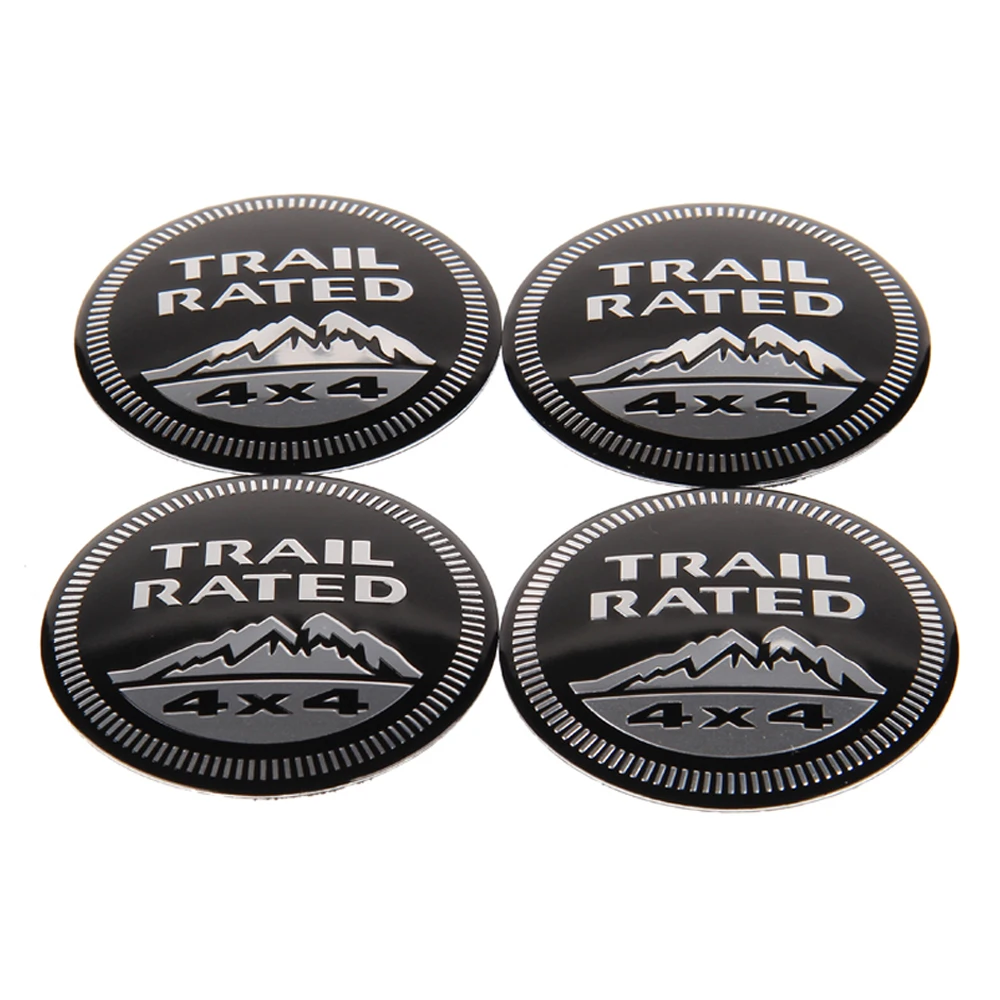 56.5mm Aluminium Wheel Center Hub Caps Emblem Sticker for Jeep Wrangler