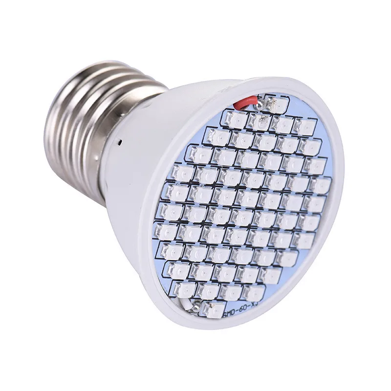 Laideyi растет E27 12 Вт лампочка AC 85 265 В полный спектр 60SMD комнатных растений лампы для
