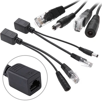 

2PCS POE Cable Passive Power Over Ethernet Adapter Cable POE Splitter RJ45 Injector Power Supply Module 12-48V For IP Camea