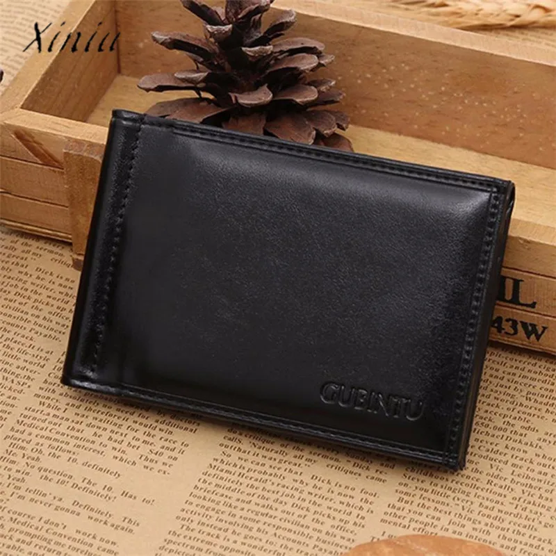 Men Leather Wallets Card Cash Receipt Holder Organizer Bifold Wallet
