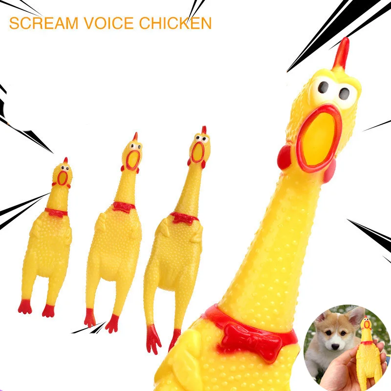 

Dog Toy Pet Puppy Toys Screaming Sound Funny Chicken Squeeze Toy For Dog 4 Size Yellow Sound Chicken Toys For Pet Dogs